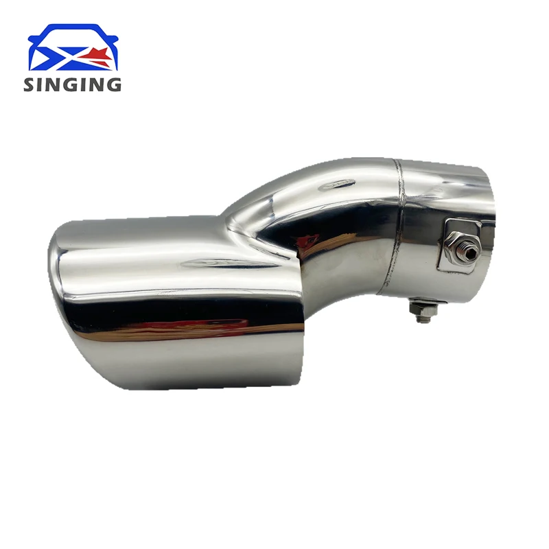 

SINGING Universal Car Exhaust Pipe Tip Trim Stainless Steel Tailpipe Cover Muffler Tip Accessory for Exhaust System Modification