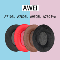 Oval Black Earpads for AWEI A710BL A780BL A950BL Headphones A780 Pro Ear Cushions Headset Pads Cover Replacement Mesh Leather