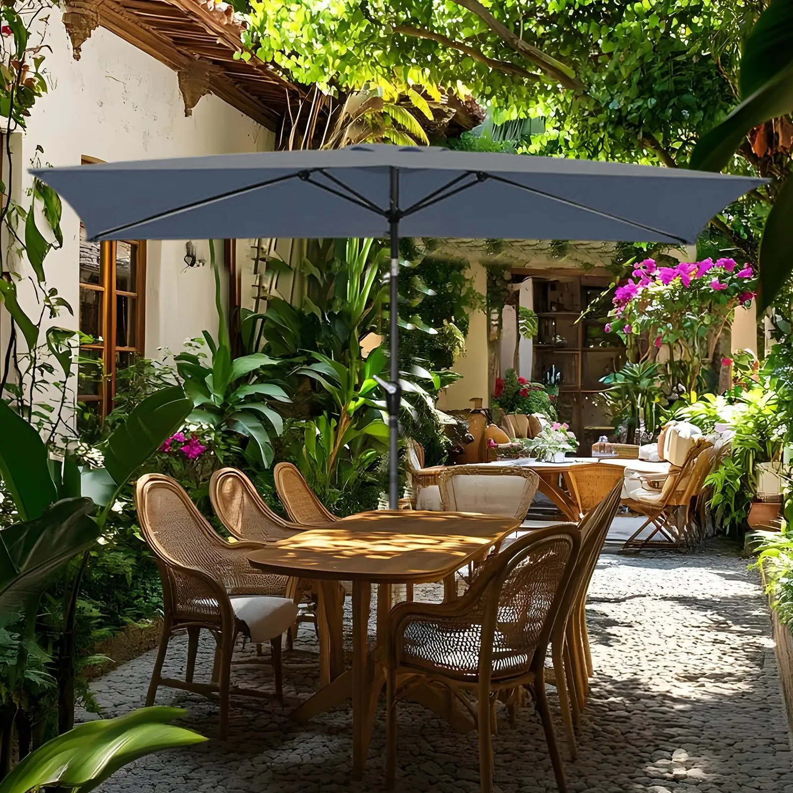 

2x3 м прямоугольный зонтик для патио, сменный тканевый навес, сверхмощный консольный сверхмощный зонтик, верхняя часть садовых аксессуаров ﻿