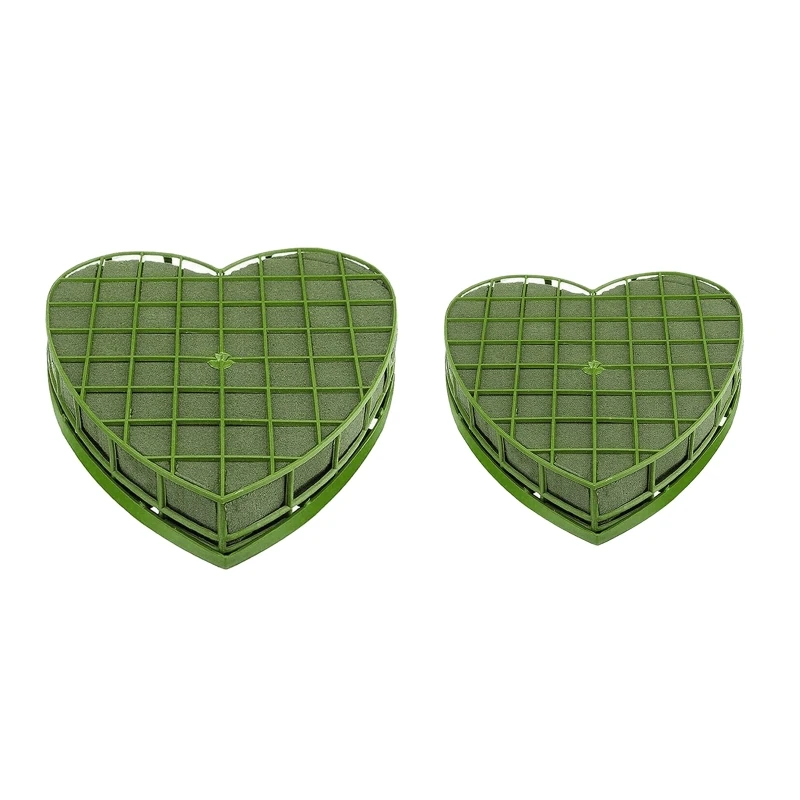 Wedding Car Heart Flower Foam Cage Box with Suction Cup Green Styrofoam Wet Floral Block Artificial Mud Florist Party