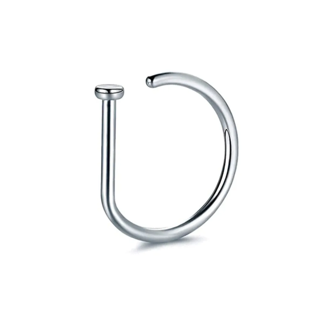 Künstlicher Nasenring zum Aufstecken aus Edelstahl, nicht durchdringend, Nasenclip, Körperschmuck, Unisex, minimalistisch, Punk