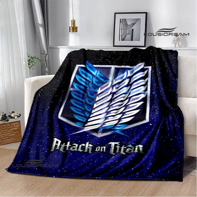 Cartoon A-Attack on Titan printed blankets Picnic blanket Warm Flannel blankets Home bed linings blankets for beds Birthday Gift