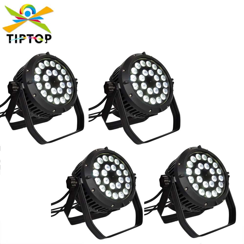 TIPTOP Stage Lights 200W RGBWAP LED Stage Spotlights 24X18W LED Par Light DMX Master-Slave DJ Lights Spotlight Fresnel