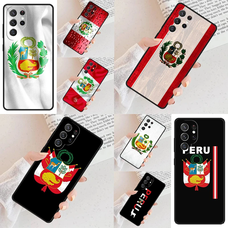 Peru Flag Cell Phone Case for Samsung Galaxy S26 Ultra S25 S24 S23 S22 S21 S20 Note10 Cover