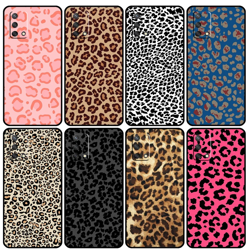 Leopard Print Panther Case For OPPO A16 A15 A52 A72 A94 A74 A54 A5 A9 A31 A53 A83 A93 A91 Find X5 X3 Pro Cover