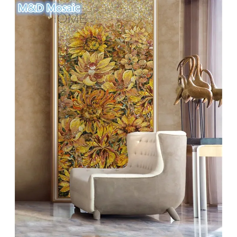 

Подсолнух, ручная резка, мозаика, настенное искусство, декоративный пол, потолок, настенная плитка, ванная комната, гостиная, фартук, прихожая, цветок