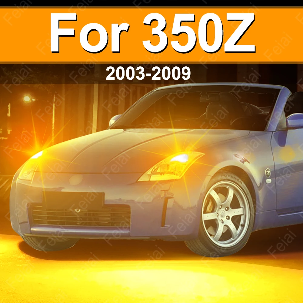 

Turn Signal LED Light Indicator Bulb For Nissan 350Z Roadster Coupe Z33 2003 2004 2005 2006 2007 2008 2009 Accessories Amber