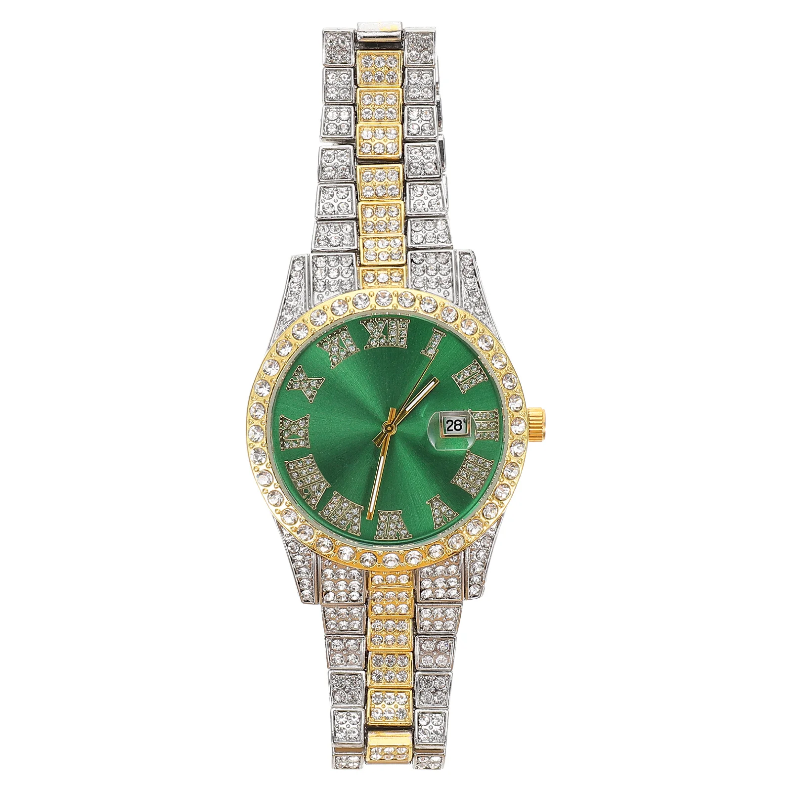 

Men's Calendar Watches Male Diamond- Wrist Shiny High-end Decorative Unique Waterproof Bracelets