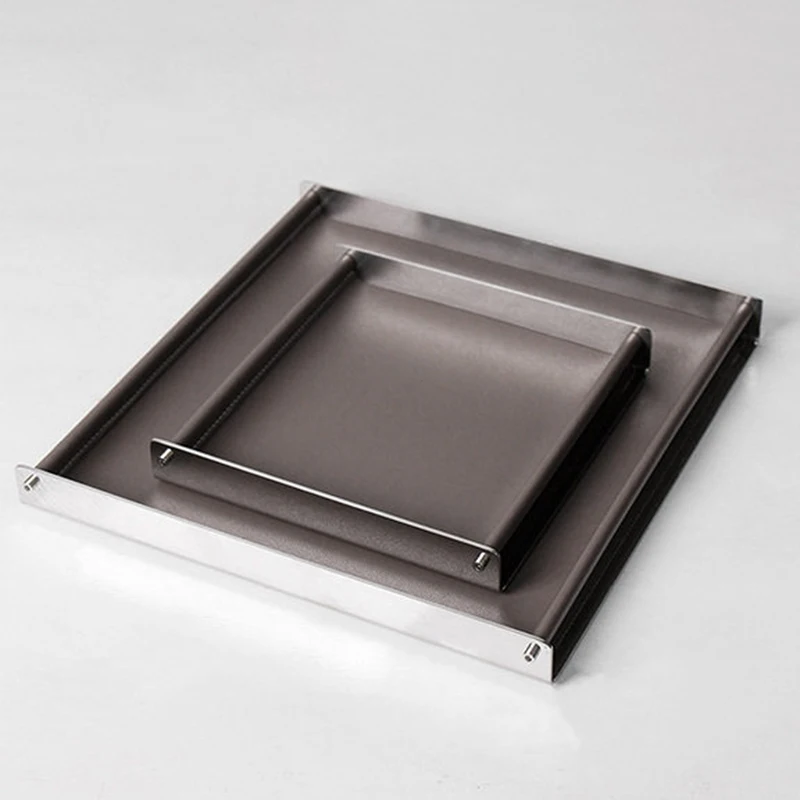 Room Decorative Tray Table Top Items Storage Tray Modern Simple Aesthetic Bedroom Trays Living Room Coffee Table Metal Trays