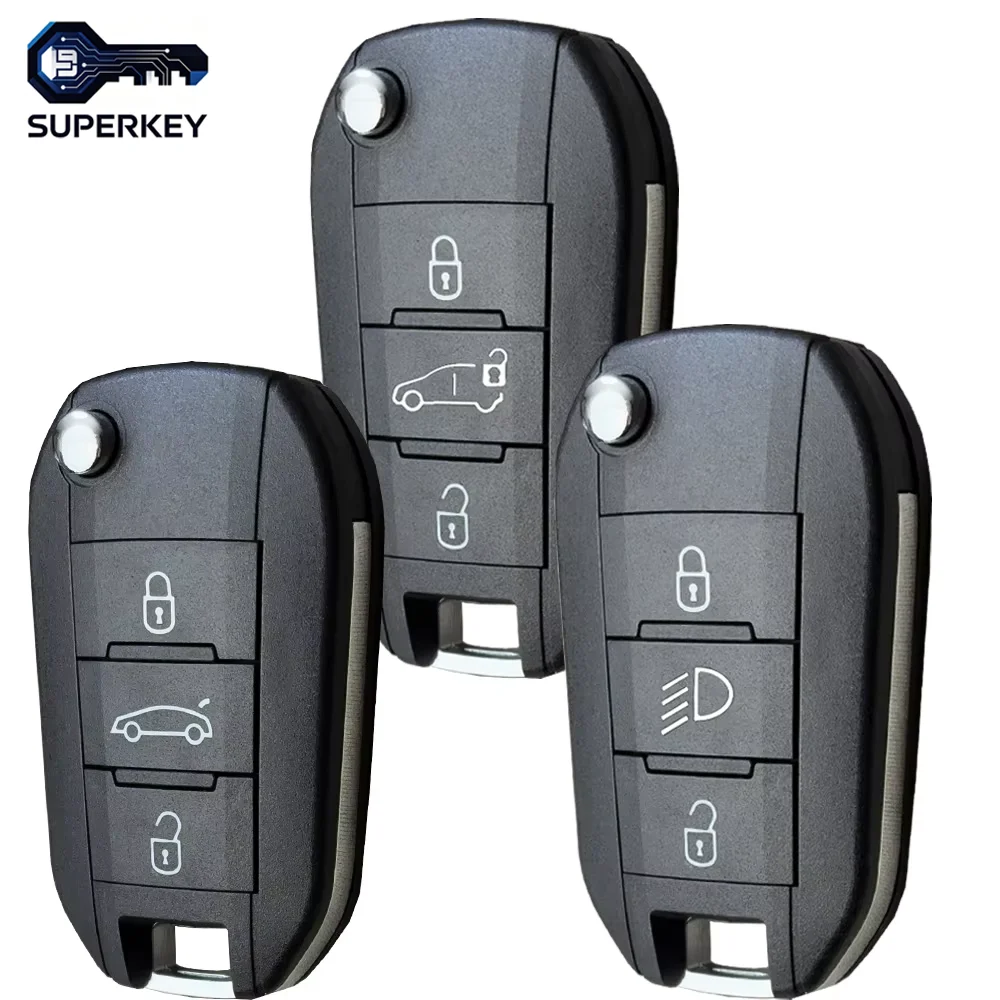 Car Key For Peugeot 208 2008 301 308 508 5008 RCZ For Citroen C-Elysee C4-Cactus Headlight Middle Remote Key Shell Case