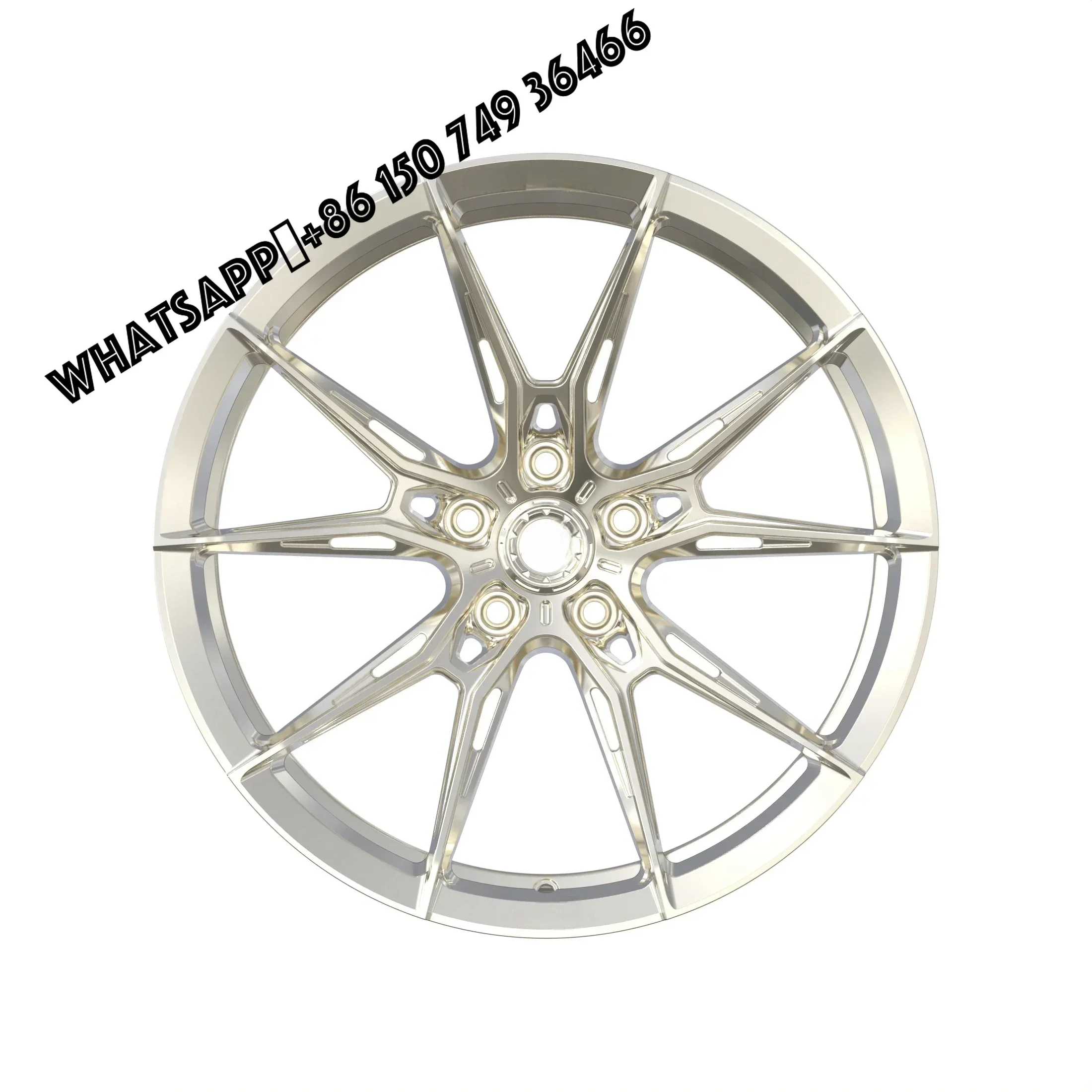 

6061-T6 CF.4-FF R Light Gold Ultra Concave Passenger Car Wheels R.2-FG Highest Quality Purest T6061-M Material Lightweight Forge