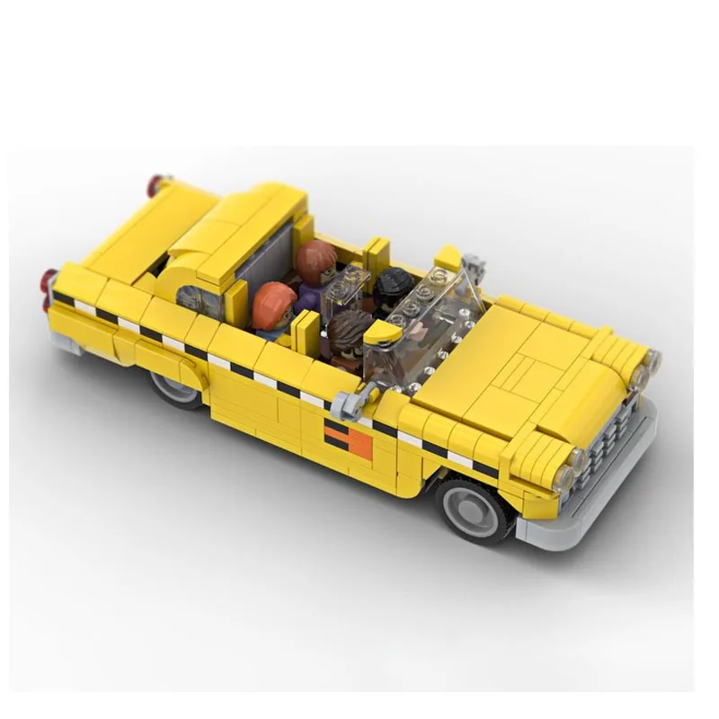 

MOC-197088 New Classic City Taxi Building Blocks Model 447 PartsMOC Creative Boys Kids Birthday Building Blocks Toy Gifts