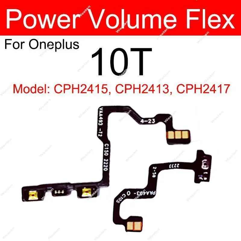 Volume Power Flex Cable For OnePlus 1+ 10R 10T 11 11R 12 On Off Power Volume Side Flex Ribbon Parts