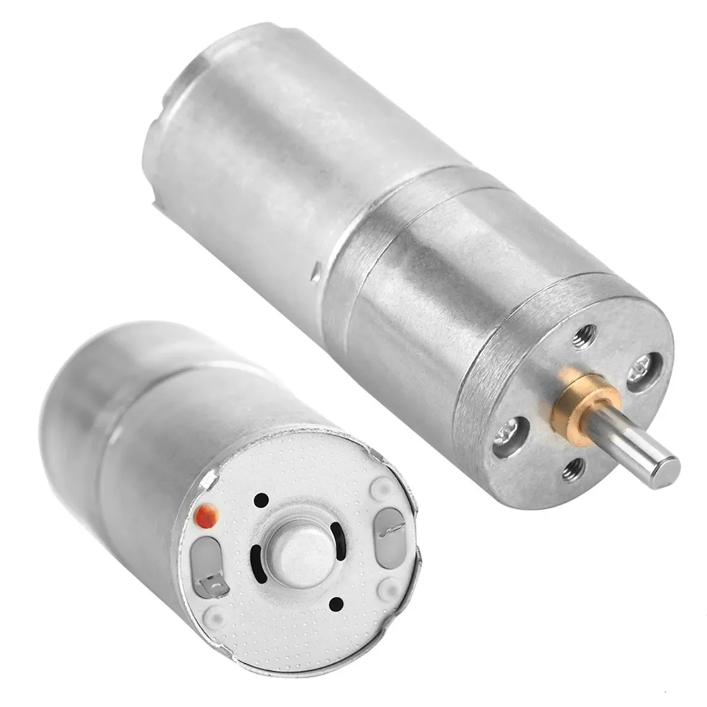 12V DC Metal Gear Motor 10RPM-1000RPM 25mm Diameter Micro Speed Reduction Motor 3.5W Low Speed Gear Box Motor