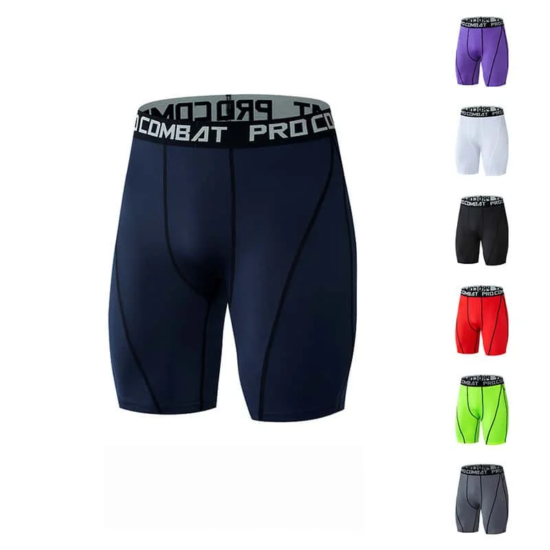 Men's Sports Leggings, Bottoming Shorts, Quick-drying Stretch Fitness, Running, Track and Field, Basketball Training, Compressio