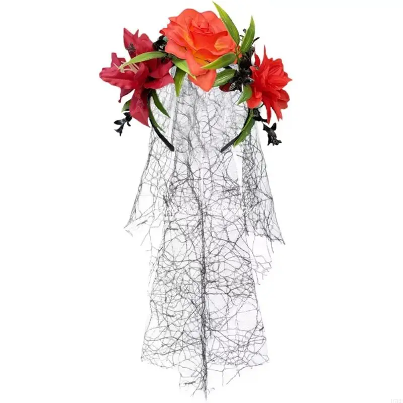 ชุดหูฟังม่านกะโหลกศีรษะที่สมจริงสำหรับงานปาร์ตี้ชุดรูปแบบการถ่ายภาพอุปกรณ์ประกอบฉาก H7EF