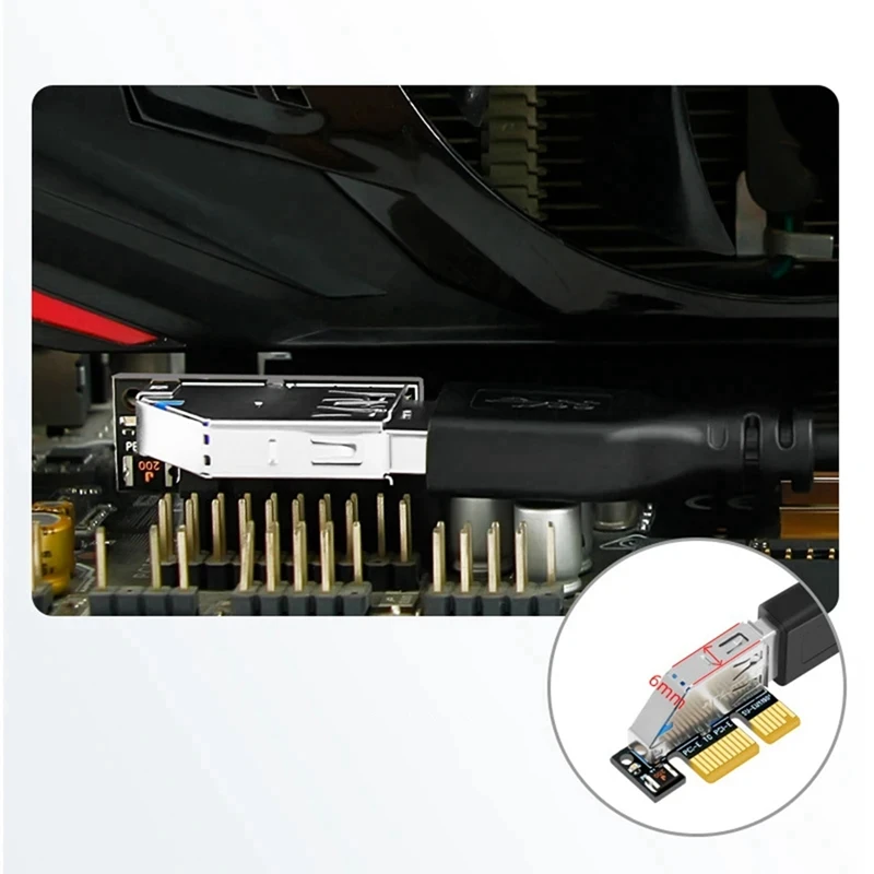 NEW-PCIE Riser Câble Book ine Vitesse USB 3.0 PCI Express bronchTo bronchExtension Câble Adaptateur Carte Convertisseur Avec Power Tech Pour PC