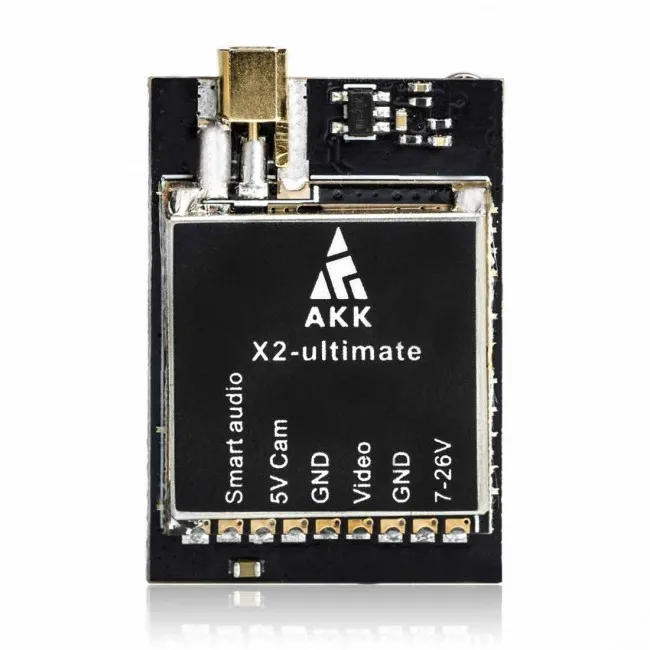 AKK X2-ultimate FPV VTX 5.8GHz Video Transmitter for RC Drone Airplane Long Range International Version 25-1200mW Smart Audio