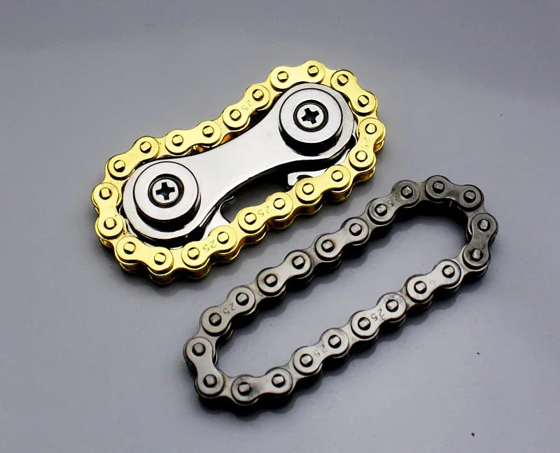 Metal Fidgets Cadeia Spinner para Crianças, Fingertip Gyro Brinquedos, Anti Stress DIY, Fidget Spinner, Fidget Brinquedos, Substituir Bicicleta, 1Pc