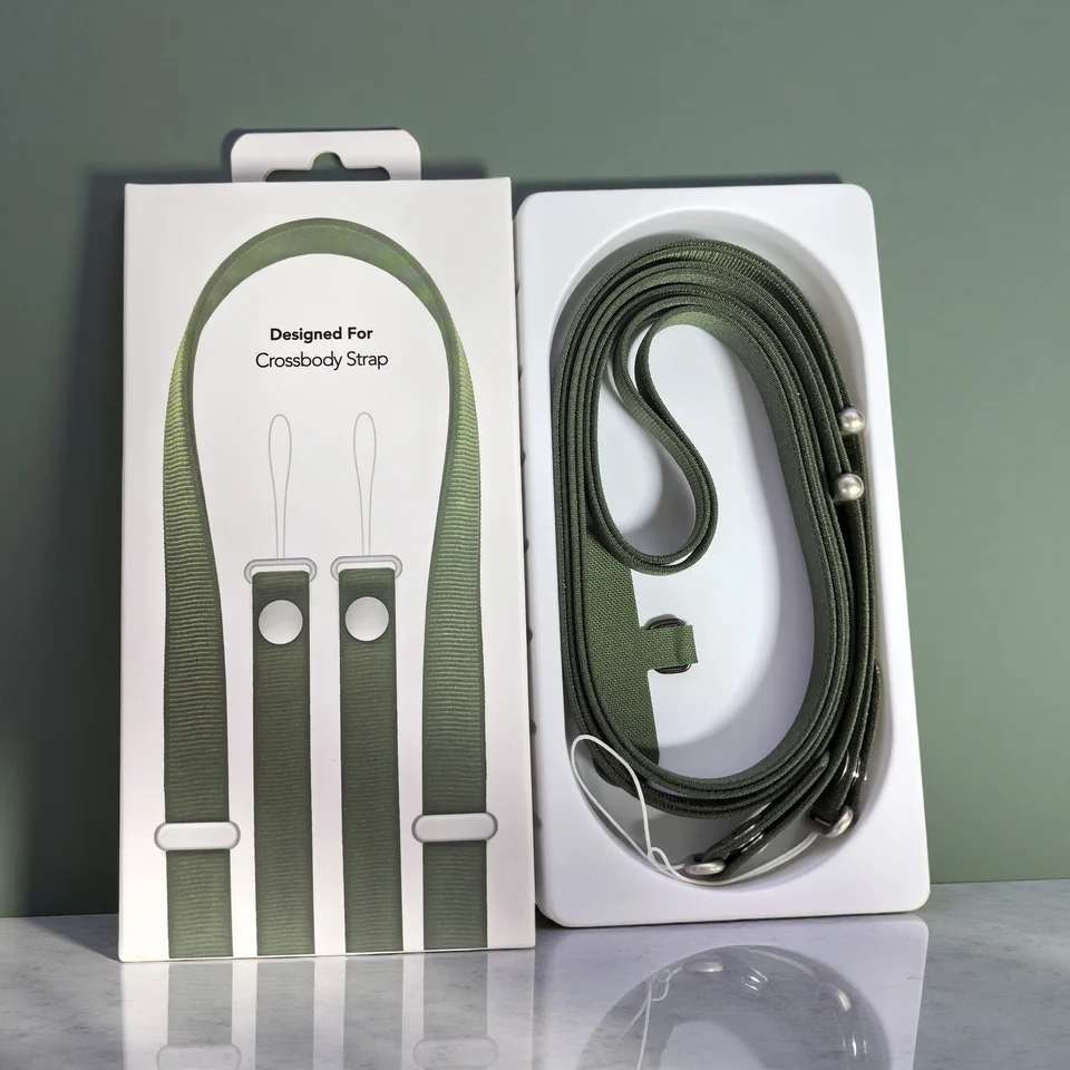 Original Ajustable Correa Magnética para Teléfono Para iPhone 17 Air 16 15 Pro Max Antipérdida Duradera Correa Cruzada Tejida Correa de Cuello