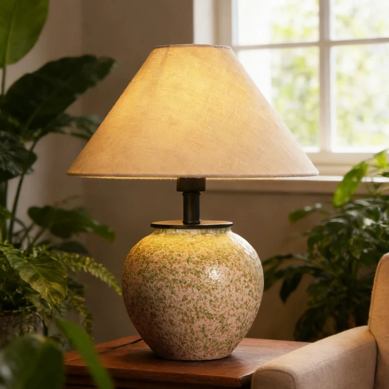 Japanese Wabi-sabi Floor Lamps Designer Ceramics Desk Lamp Hotel Lobby Living Room Study Room Atmosphere Embellish Reading Light