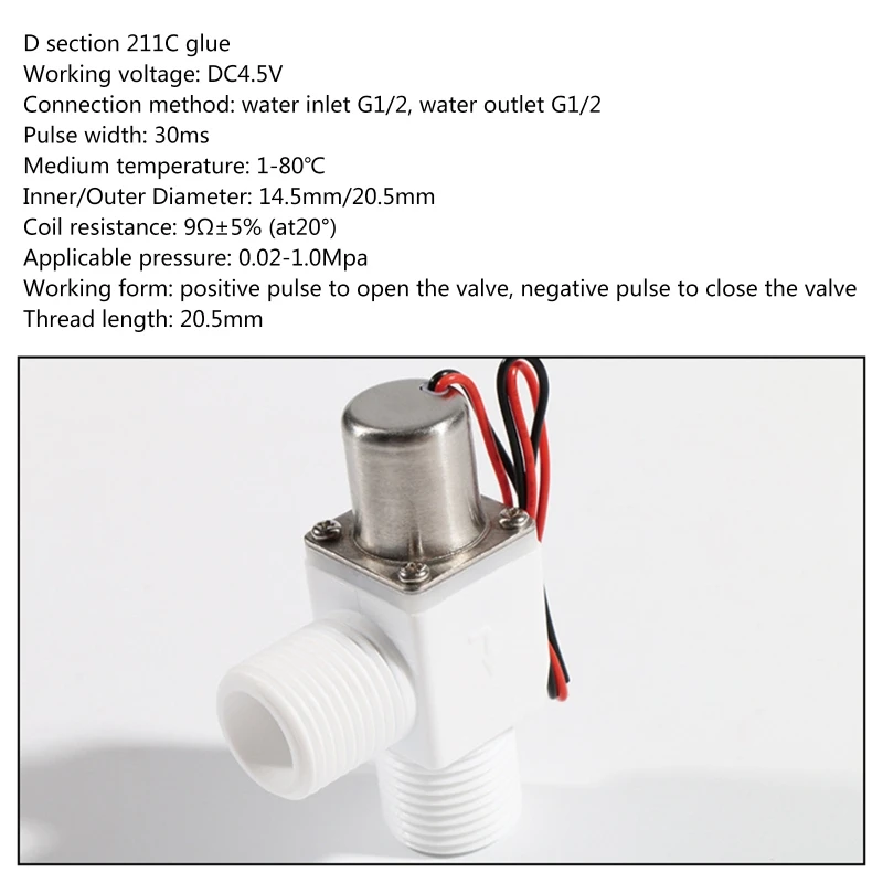 for DC 4.5V Brass Solenoid for Valve Water Pul Electromagnetic for Valve Brass Solenoid for Valve Pos