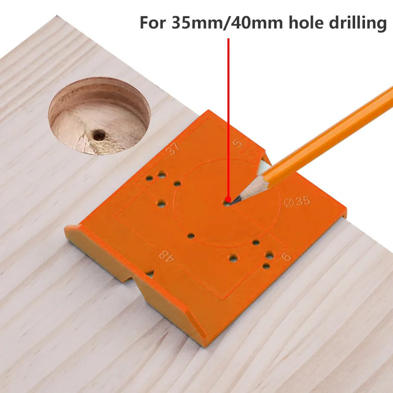 Hinge Drilling Locator Cabinet Door Hinge Punching Positioning Ruler Template Woodworking Hinge Installation Auxiliary Tool