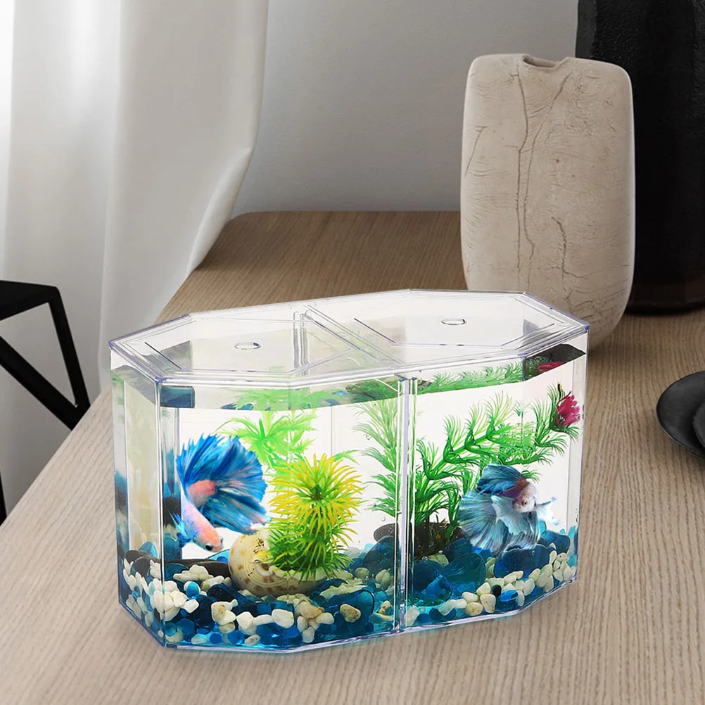 

Betta Tank Isolation Box Transparent Plastic Aquarium Accessory Multi-function Breeding Household Incubation Box Pet Supplies