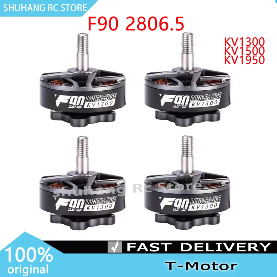 T-Motor F90 2806.5 1300/1500/1950KV 5-6S Brushless Motor 4mm Titanium Shaft for FPV Racing Freestyle 5/6/7inch Long Range Drones