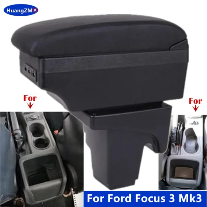 

Car Armrest box For Ford Focus 3 MK3 Armrest Box For Ford FOCUS III Center Storage box Dedicated Retrofit Car Accessories