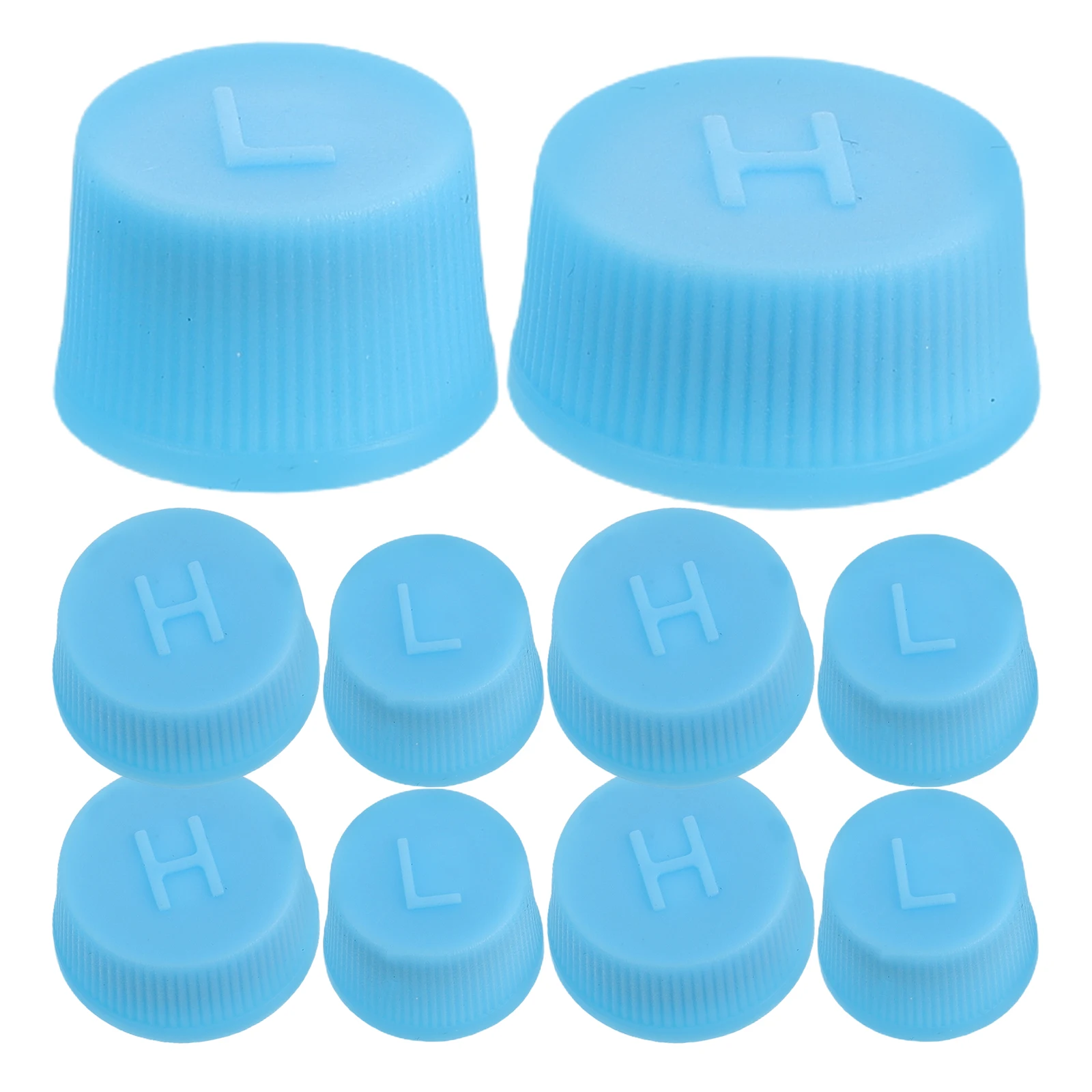 

20pcs Air Conditioning Dust Caps Pipeline Protector Universal Skyblue PP High Low Pressure Valve Cover Car Accessories