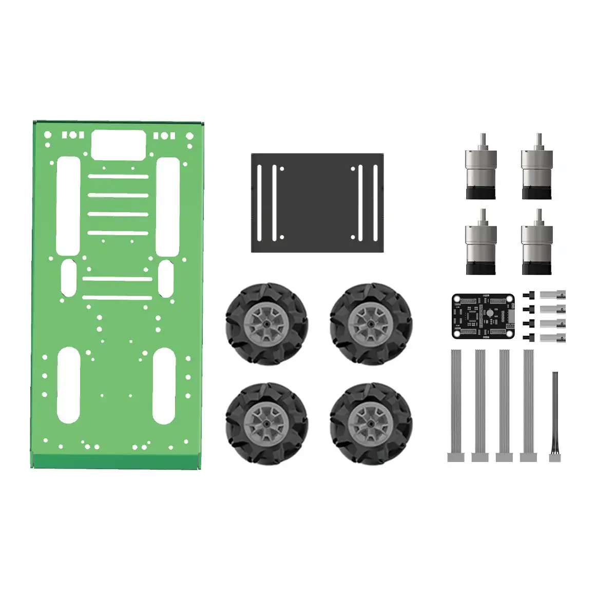 Hiwonder Large Metal 4WD Mecanum Wheels Vehicle Chassis for Arduino/Raspberry Pi/ROS Robot with 12V Encoder Geared Motor