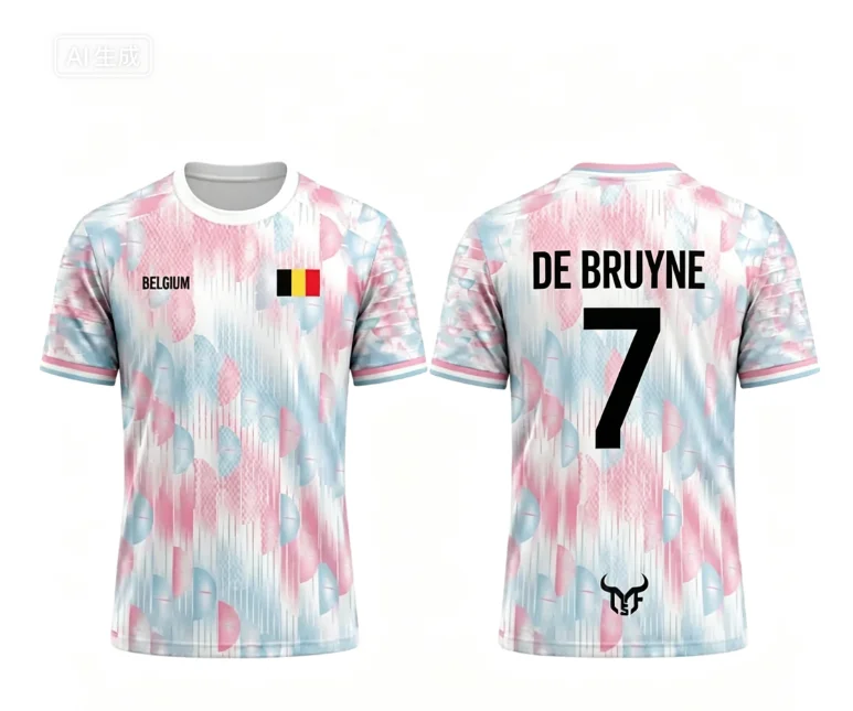 2026 Belgium De Bruyne 7 Soccer T Shirt Jersey Belgian Flag Print Quick Dry Breathable Training Tee Summer Sports Football Top - view 2