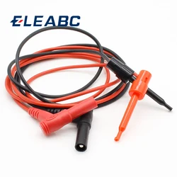 1pair Banana Plug To Test Hook Clip Probe Cable For Multimeter Test Equipment