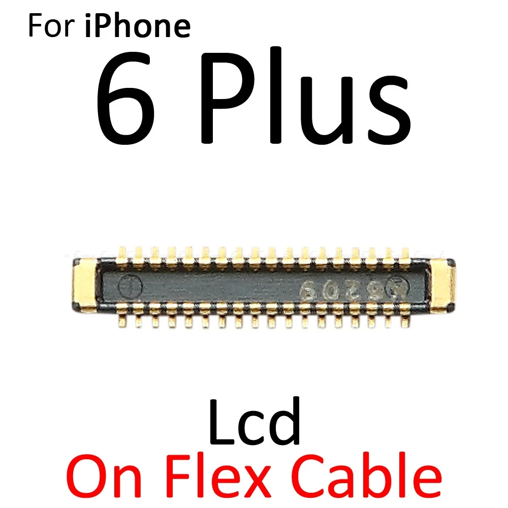 Connecteur FPC en ligne pour iPhone 6, 6S Plus, écran LCD, écran tactile 3D, carte mère logique, câble flexible, carte Mian, 2 pièces par lot