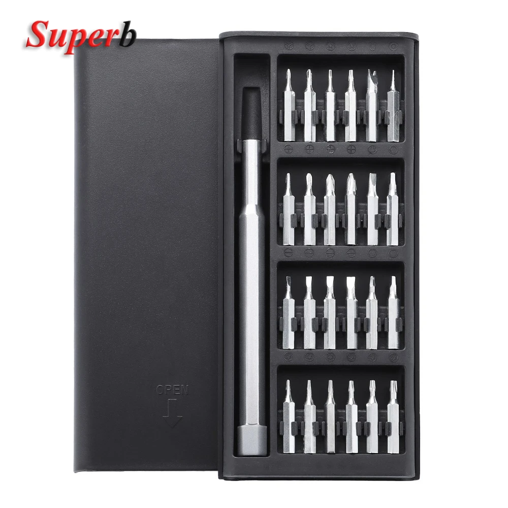 مجموعة مفك براغي دقيقة 25 في 1 مجموعة مفكات جيب صغيرة مفك براغي مغناطيسي للهاتف والكمبيوتر الشخصي ونظارات الكاميرا