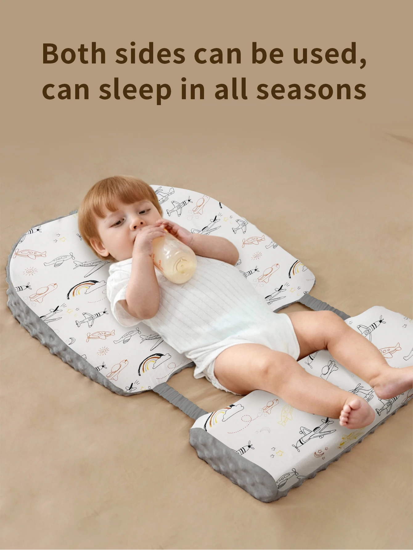 وسادة إسفين للأطفال لمنع البصق، وسادة منحدر للأطفال مضادة للبصق، وسادة دعم جسم الرضع