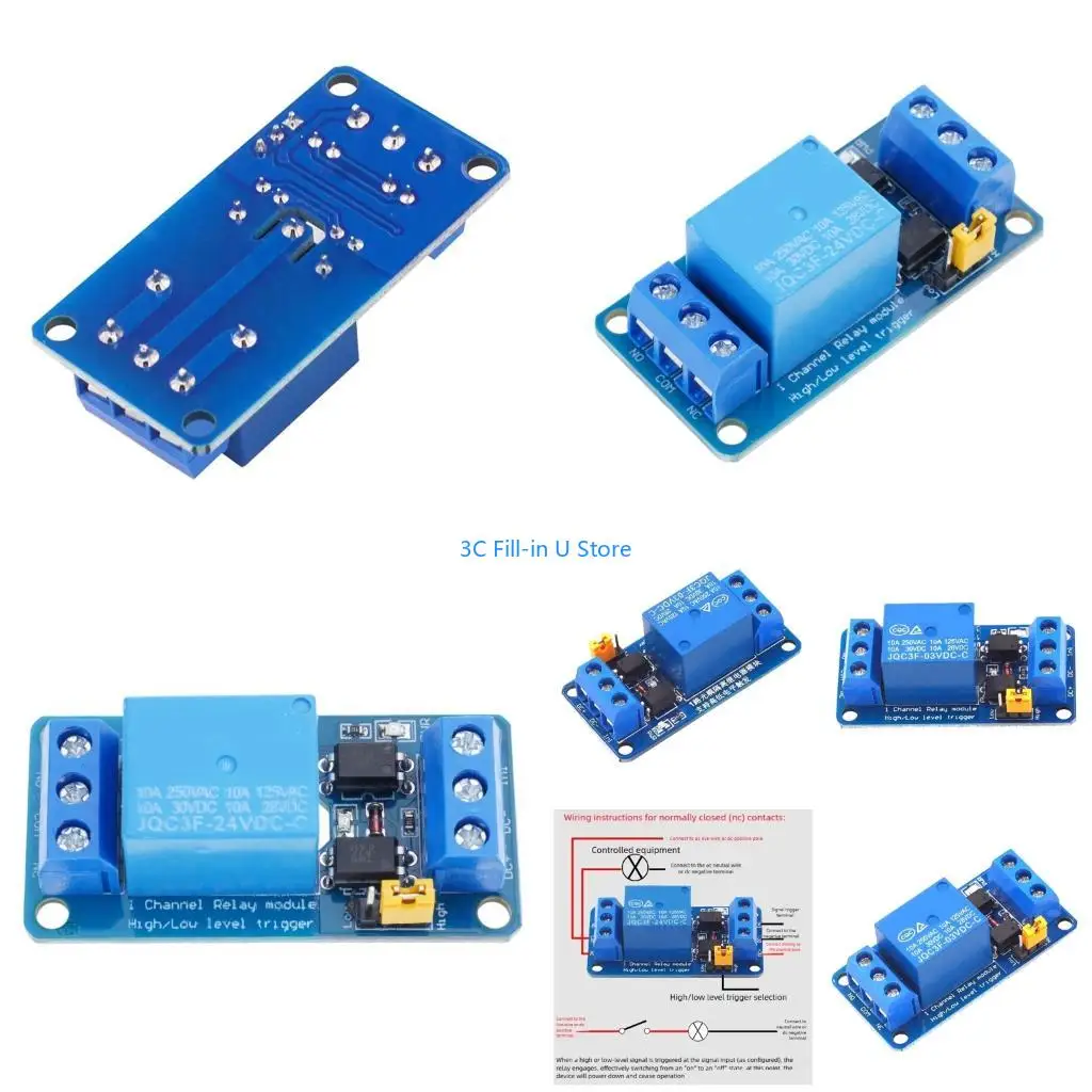 G8TA Relays Module With Optically Isolated Input 3.3V 5V 12V 24V Operating Voltages Jumper Selectable Triggering Mode LED
