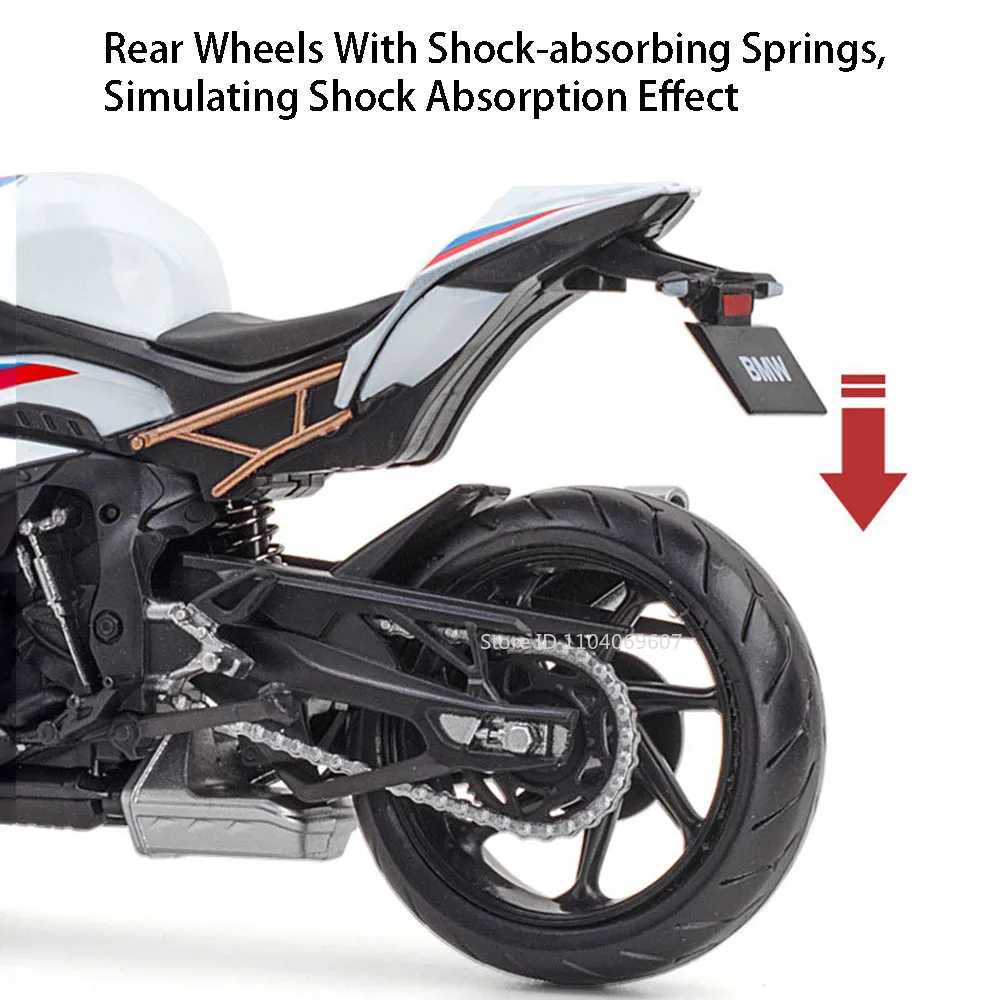 1:12 BMW هوندا S1000RR الدراجات النارية لعبة مجسمة سيارات سبيكة دييكاست شيك امتصاص الإطارات المطاطية المحركات هدايا عيد ميلاد للأطفال الصبي