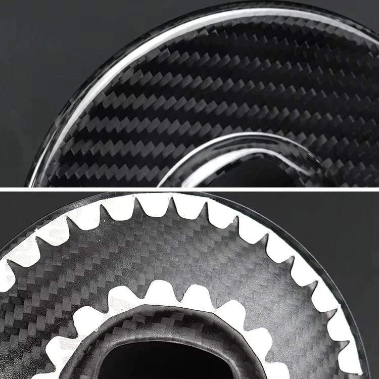 Fiber Interior Attractive Modern Design Steering Wheel Center Sticker For Fiat 500 Models
