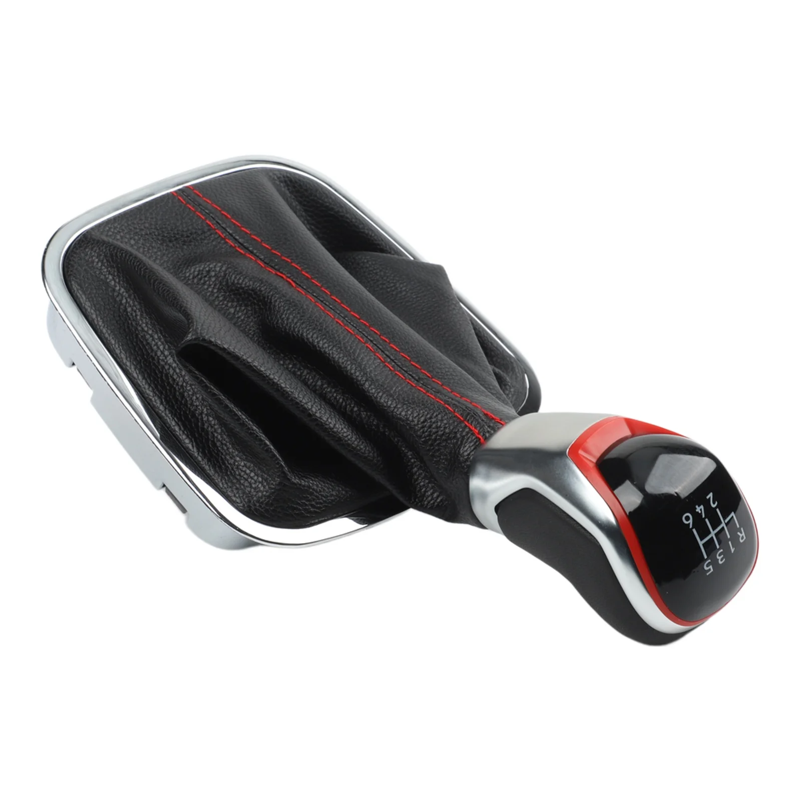 Leather Shift Knob Cover Ergonomic Design Bracket Base Manual Shift Knob Compatible With 5 6 Speed Improves Gear Feel
