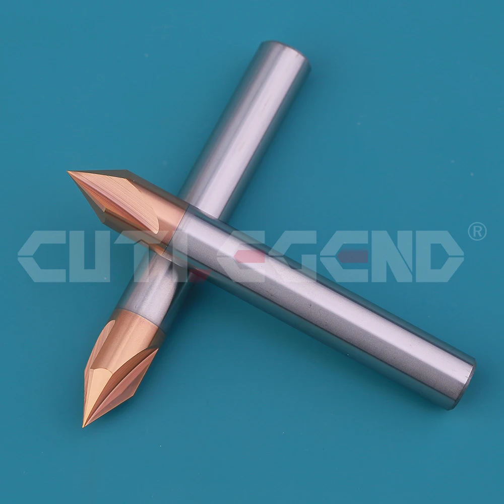 CUTLEGEND Chamfer Milling Cutter Carbide Corner Countersink Chamfering Mill Deburring Edges V Grove Router 60 Degree 3 Flutes