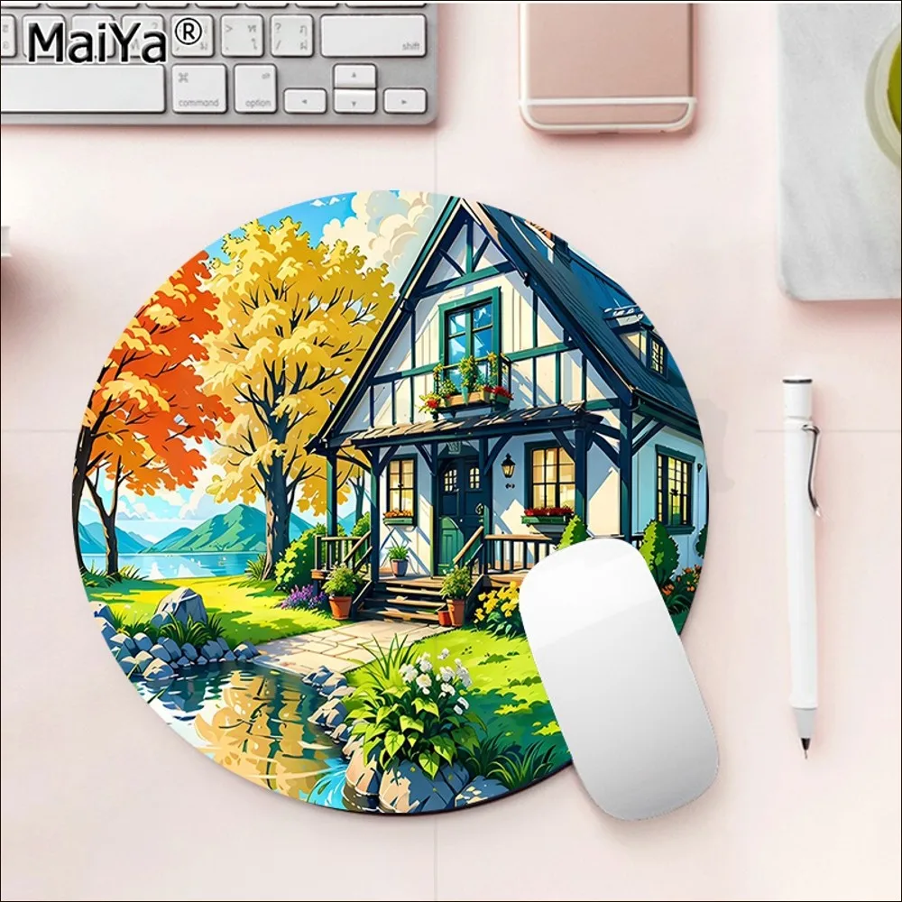 Landscape Italy Painting Picture Mousepad Rubber Small Speed Version Game Computer Keyboard Office Table Mat PC Laptop Mouse Mat