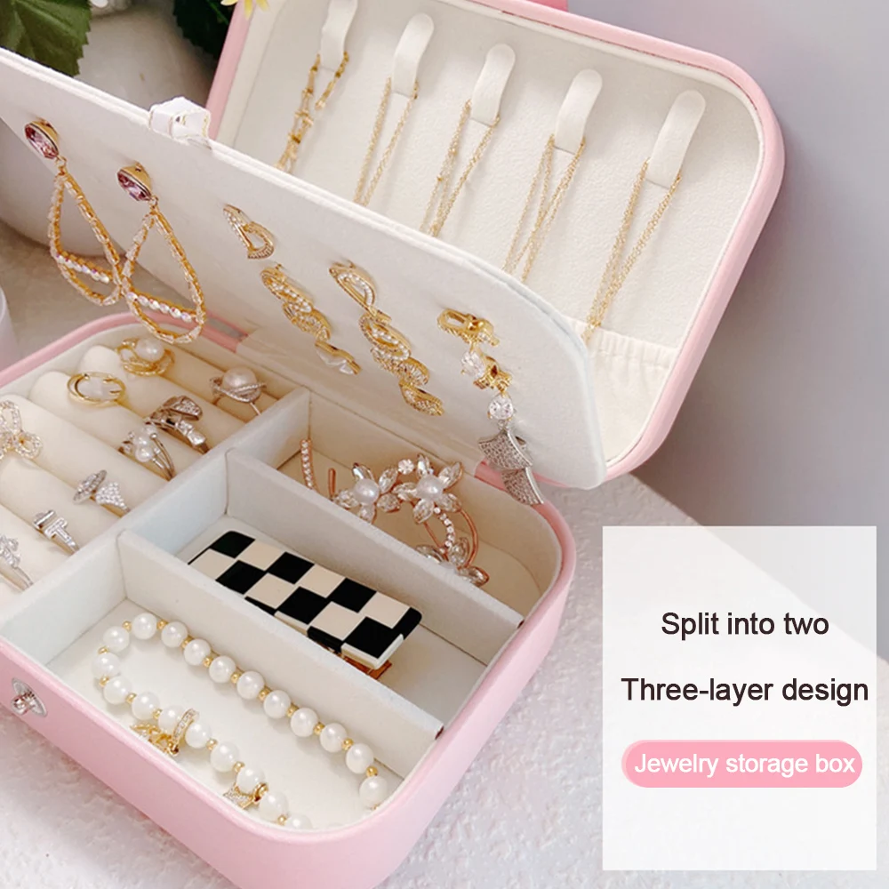 Koreanische Version Einfache Ins Stil Tragbare Schmuck Lagerung Box 2023 Neue High-end-Exquisite Große Kapazität Reise Schmuck Tasche – Detail 5