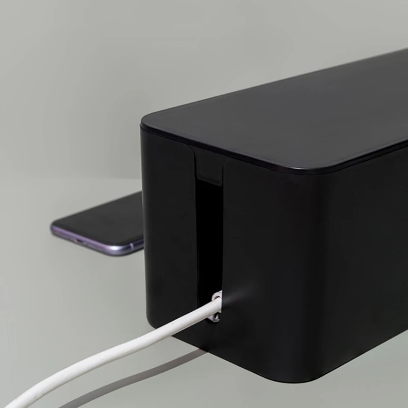 กล่องจัดระเบียบสายไฟ, การจัดการสายเคเบิลกล่องเก็บสายไฟแผ่นป้องกันไฟกระชากฝาครอบกล่องเก็บสายทีวีสำหรับสำนักงานบ้าน