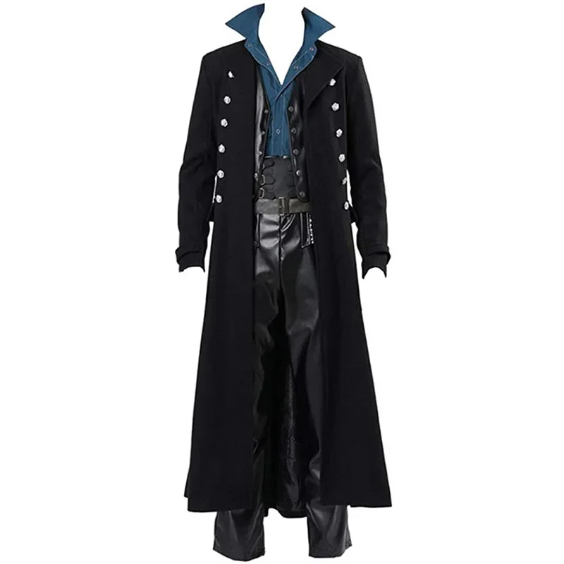 Men's Medieval Gothic Retro Mid-length Trench Coat