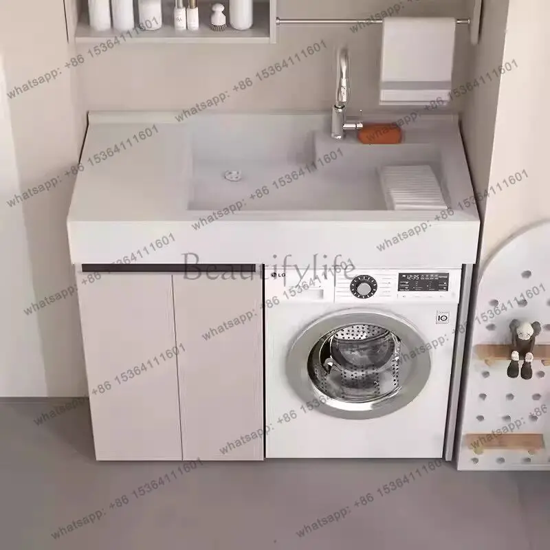Honeycomb Aluminum Balcony Laundry Cabinet Modern Simple Customizable Washboard Bathroom Furniture muebles