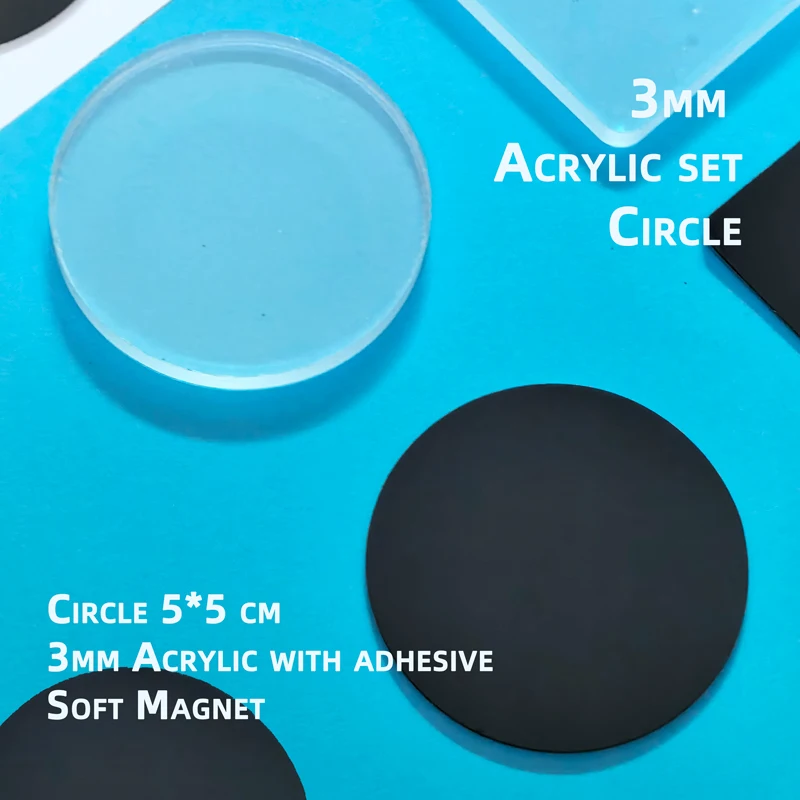 Acrylic Magnet Blanks for Small Business DIY Custom Photo Fridge Magnet Making Supplies Pre-Cut Circle Magnetic Backing Handmade