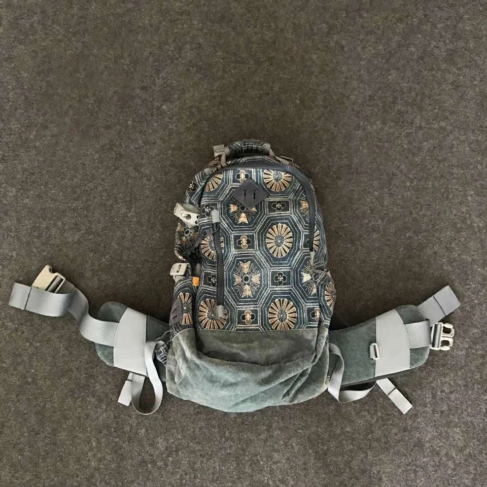 VISVIM 12SS FLORAL CANVAS Ancient cloth flower bag king backpack 
