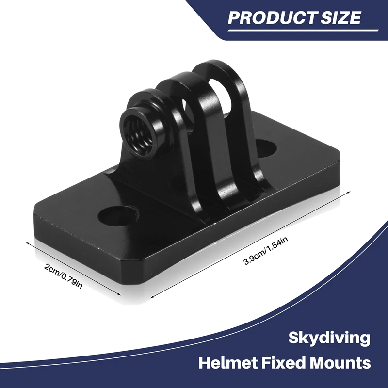 CNC Skydiving Helmet Fixed Mounts For GOPRO Hero 1 2 3 3+ 4 5 Session/Xiaomi Yi/SJ/Gitup Sport Camera
